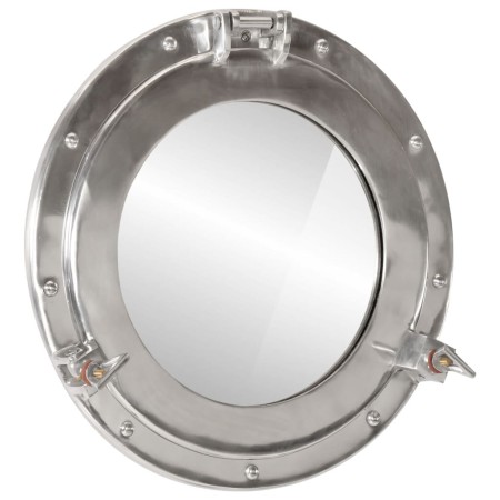 vidaXL Bullaugen-Spiegel Wandmontage Ø38 cm Aluminium und Glas
