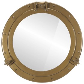 vidaXL Bullaugen-Spiegel Wandmontage Ø50 cm Aluminium und Glas