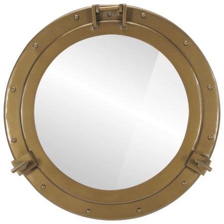 vidaXL Bullaugen-Spiegel Wandmontage Ø50 cm Aluminium und Glas