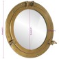 vidaXL Bullaugen-Spiegel Wandmontage Ø50 cm Aluminium und Glas