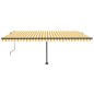 vidaXL Automatische Markise mit LED & Windsensor 500x350 cm Gelb/Weiß vidaXL Automatische Markise mit LED & Windsensor 500x350 cm Gelb/Weiß