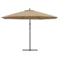 vidaXL Ampelschirm mit Alu-Mast 350 cm Taupe