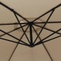 vidaXL Ampelschirm mit Alu-Mast 350 cm Taupe