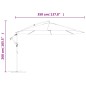 vidaXL Ampelschirm mit Alu-Mast 350 cm Taupe