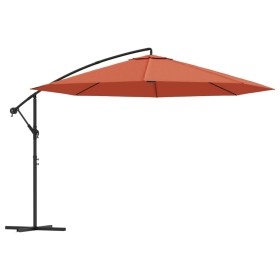 vidaXL Ampelschirm mit Aluminium-Mast 350 cm Terrakotta-Farbton
