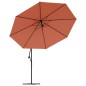 vidaXL Ampelschirm mit Aluminium-Mast 350 cm Terrakotta-Farbton vidaXL Ampelschirm mit Aluminium-Mast 350 cm Terrakotta-Farbton