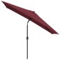 vidaXL Sonnenschirm mit Metall-Mast 300 x 200 cm Bordeauxrot vidaXL Sonnenschirm mit Metall-Mast 300 x 200 cm Bordeauxrot