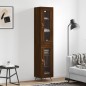 Highboard Braun Eichen-Optik 34,5x34x180 cm Holzwerkstoff Highboard Braun Eichen-Optik 34,5x34x180 cm Holzwerkstoff