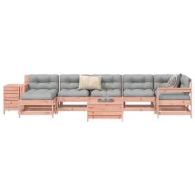 vidaXL 9-tlg. Garten-Sofagarnitur Massivholz Douglasie