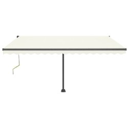 vidaXL Automatische Markise mit LED & Windsensor 400x350 cm Cremeweiß