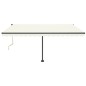 vidaXL Automatische Markise mit LED & Windsensor 400x350 cm Cremeweiß vidaXL Automatische Markise mit LED & Windsensor 400x350 cm Cremeweiß