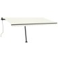 vidaXL Automatische Markise mit LED & Windsensor 400x350 cm Cremeweiß vidaXL Automatische Markise mit LED & Windsensor 400x350 cm Cremeweiß