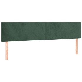 vidaXL Kopfteile 2 Stk. Dunkelgrün 90x5x78/88 cm Samt