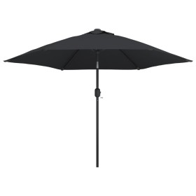 vidaXL Sonnenschirm mit Metall-Mast 300 cm Schwarz