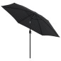 vidaXL Sonnenschirm mit Metall-Mast 300 cm Schwarz vidaXL Sonnenschirm mit Metall-Mast 300 cm Schwarz