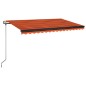 vidaXL Markise Automatisch Einziehbar 400x350 cm Orange & Braun vidaXL Markise Automatisch Einziehbar 400x350 cm Orange & Braun
