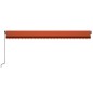 vidaXL Markise Manuell Einziehbar 600x350 cm Orange & Braun vidaXL Markise Manuell Einziehbar 600x350 cm Orange & Braun