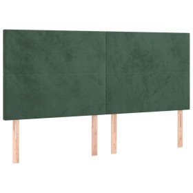 vidaXL Kopfteile 4 Stk. Dunkelgrün 90x5x78/88 cm Samt