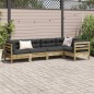 vidaXL 5-tlg. Garten-Sofagarnitur mit Kissen Kiefernholz Imprägniert vidaXL 5-tlg. Garten-Sofagarnitur mit Kissen Kiefernholz Imprägniert