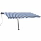 vidaXL Standmarkise Automatisch 450x350 cm Blau/Weiß vidaXL Standmarkise Automatisch 450x350 cm Blau/Weiß