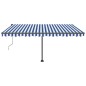 vidaXL Standmarkise Automatisch 450x350 cm Blau/Weiß vidaXL Standmarkise Automatisch 450x350 cm Blau/Weiß