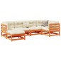 vidaXL 6-tlg. Garten-Sofagarnitur mit Kissen Wachsbraun Kiefernholz vidaXL 6-tlg. Garten-Sofagarnitur mit Kissen Wachsbraun Kiefernholz