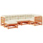 vidaXL 6-tlg. Garten-Sofagarnitur mit Kissen Wachsbraun Kiefernholz vidaXL 6-tlg. Garten-Sofagarnitur mit Kissen Wachsbraun Kiefernholz