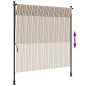 vidaXL Außenrollo Gelb und Weiß 150x270 cm Stoff und Stahl vidaXL Außenrollo Gelb und Weiß 150x270 cm Stoff und Stahl