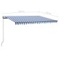 vidaXL Standmarkise Automatisch 450x350 cm Blau/Weiß vidaXL Standmarkise Automatisch 450x350 cm Blau/Weiß