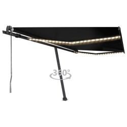 Automatische Markise mit LED & Windsensor 400x350 cm Anthrazit
