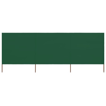 vidaXL 3-teiliges Windschutzgewebe 400 x 160 cm Grün