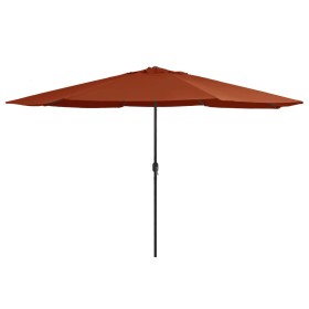 vidaXL Sonnenschirm mit Metall-Mast 400 cm Terrakotta-Rot