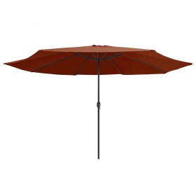vidaXL Sonnenschirm mit Metall-Mast 400 cm Terrakotta-Rot