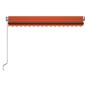 vidaXL Automatische Markise mit LED & Windsensor 400x350 Orange/Braun vidaXL Automatische Markise mit LED & Windsensor 400x350 Orange/Braun