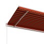 vidaXL Markise Automatisch Einziehbar 600x350 cm Orange und Braun vidaXL Markise Automatisch Einziehbar 600x350 cm Orange und Braun