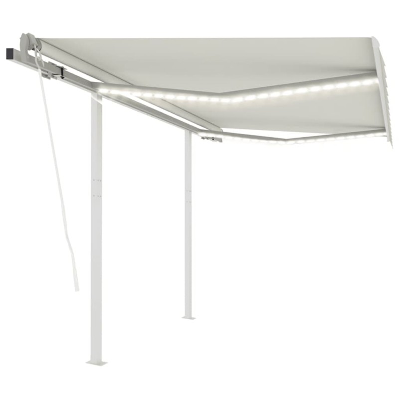 Automatische Markise mit LED & Windsensor 3,5x2,5 m Creme Automatische Markise mit LED & Windsensor 3,5x2,5 m Creme