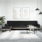 vidaXL Schlafsofa in L-Form Schwarz 260x140x70 cm Stoff vidaXL Schlafsofa in L-Form Schwarz 260x140x70 cm Stoff