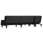 vidaXL Schlafsofa in L-Form Schwarz 260x140x70 cm Stoff vidaXL Schlafsofa in L-Form Schwarz 260x140x70 cm Stoff