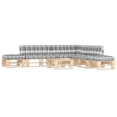 vidaXL 6-tlg. Paletten-Lounge-Set mit Kissen Imprägniertes Kiefernholz