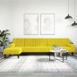 vidaXL Schlafsofa in L-Form Gelb 260x140x70 cm Samt vidaXL Schlafsofa in L-Form Gelb 260x140x70 cm Samt