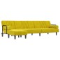 vidaXL Schlafsofa in L-Form Gelb 260x140x70 cm Samt vidaXL Schlafsofa in L-Form Gelb 260x140x70 cm Samt