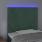 vidaXL LED Kopfteil Dunkelgrün 90x5x118/128 cm Samt vidaXL LED Kopfteil Dunkelgrün 90x5x118/128 cm Samt