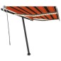 Einziehbare Markise Handbetrieben LED 350x250 cm Orange Braun Einziehbare Markise Handbetrieben LED 350x250 cm Orange Braun
