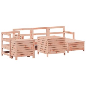 vidaXL 7-tlg. Garten-Sofagarnitur Massivholz Douglasie