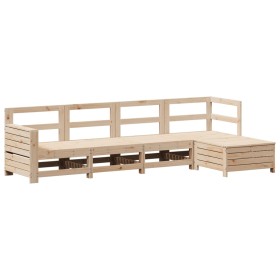 vidaXL 5-tlg. Garten-Sofagarnitur Massivholz Kiefer