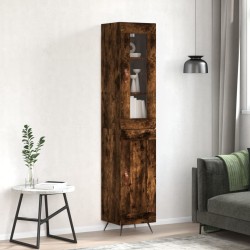 vidaXL Highboard Räuchereiche 34,5x34x180 cm Holzwerkstoff