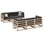 vidaXL 7-tlg. Garten-Sofagarnitur mit Kissen Massivholz Kiefer vidaXL 7-tlg. Garten-Sofagarnitur mit Kissen Massivholz Kiefer