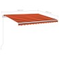 vidaXL Automatische Markise mit LED Windsensor 3,5x2,5 m Orange/Braun vidaXL Automatische Markise mit LED Windsensor 3,5x2,5 m Orange/Braun