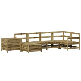 vidaXL 7-tlg. Garten-Sofagarnitur Kiefernholz Imprägniert
