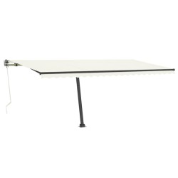 vidaXL Standmarkise Automatisch 500x350 cm Cremeweiß
